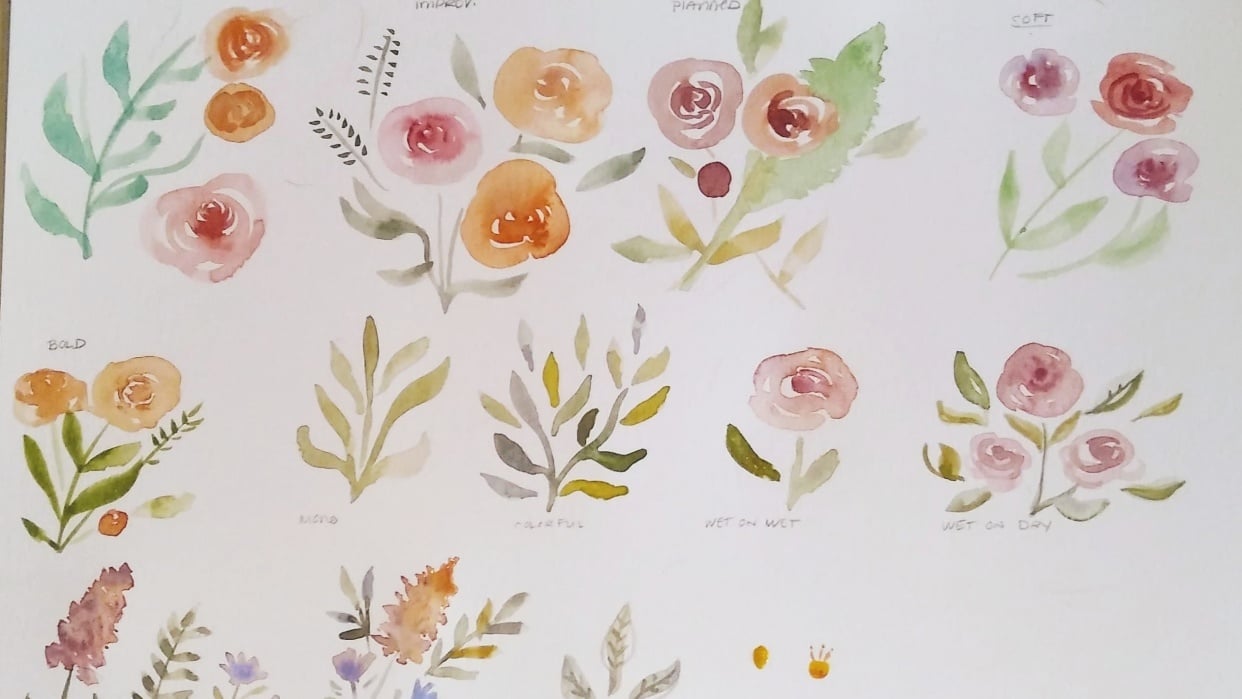 Watercolor & gouache studies - student project