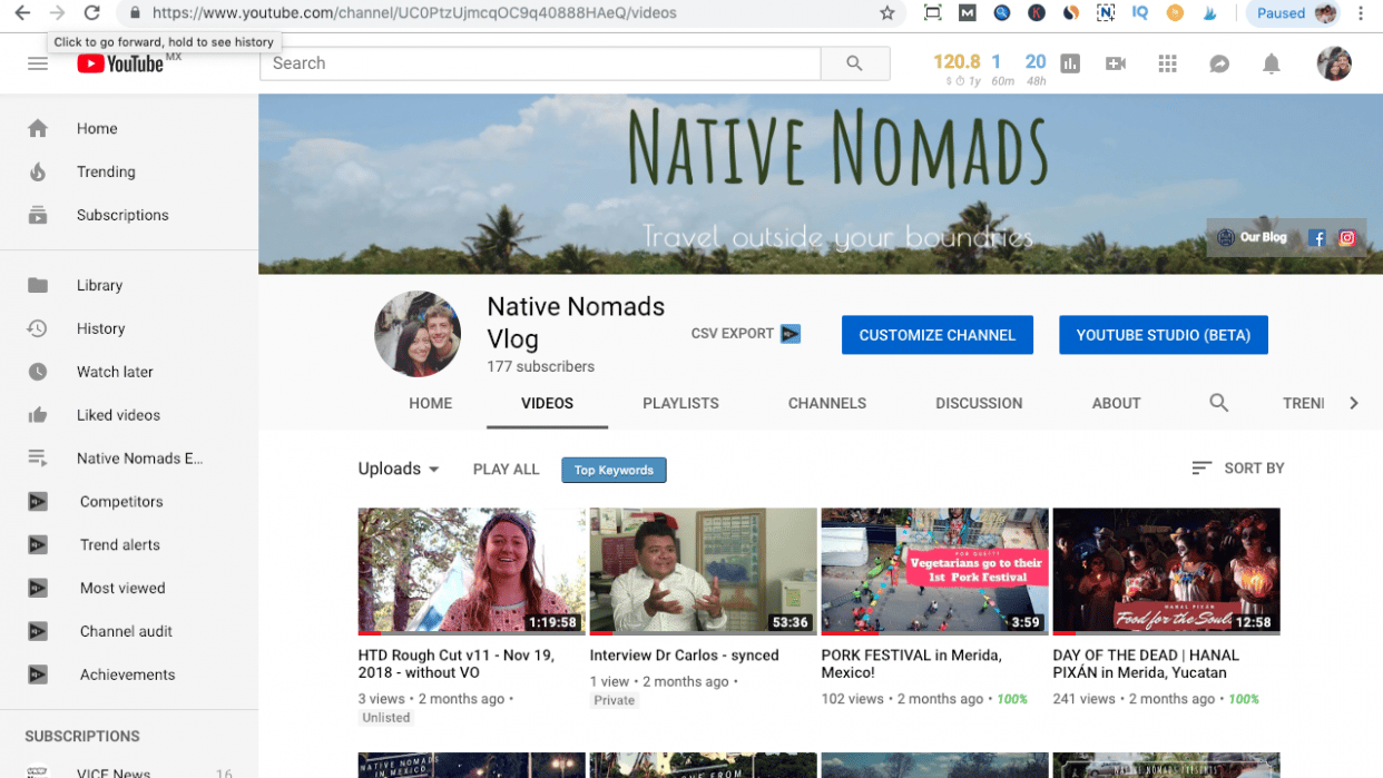 Native nomads Vlog - student project
