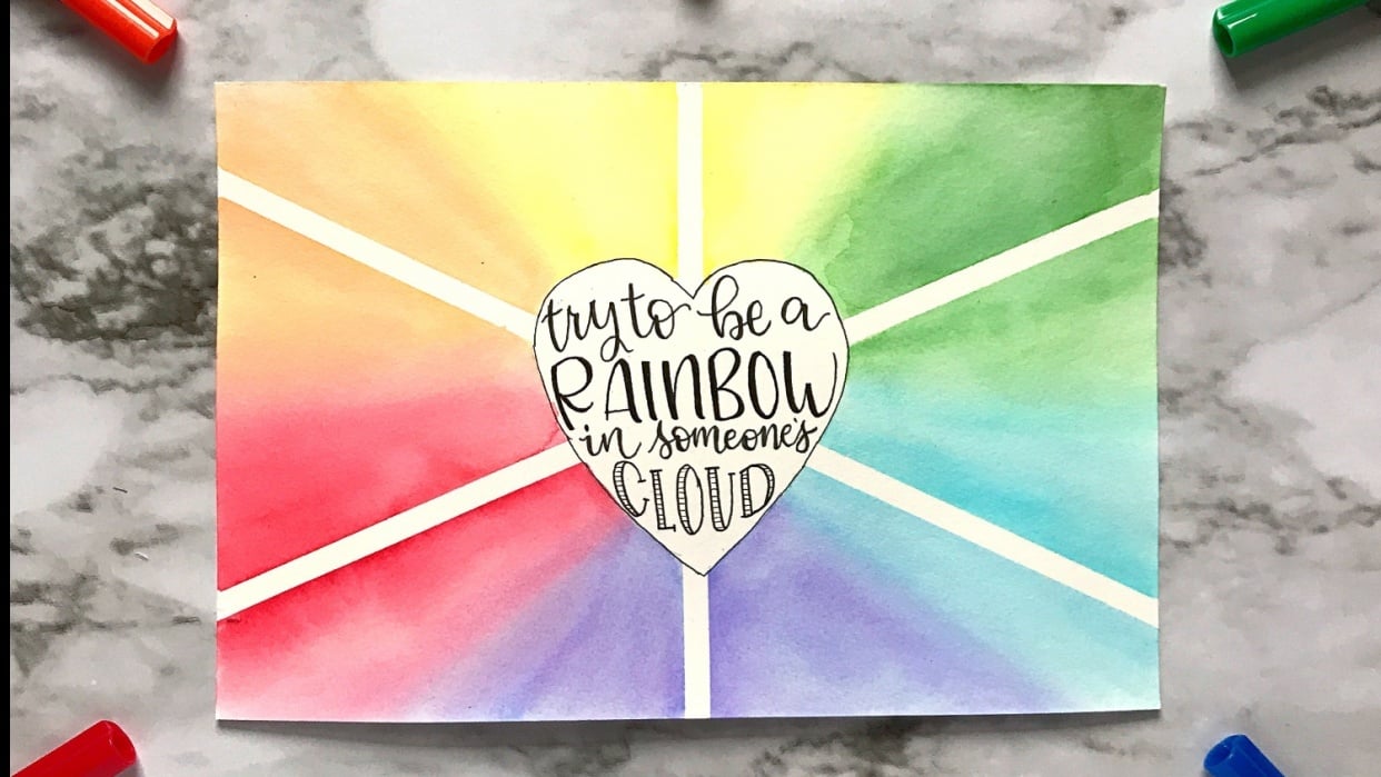 Rainbow Watercolors with Artist's Loft Watercolor Brushes Skillshare