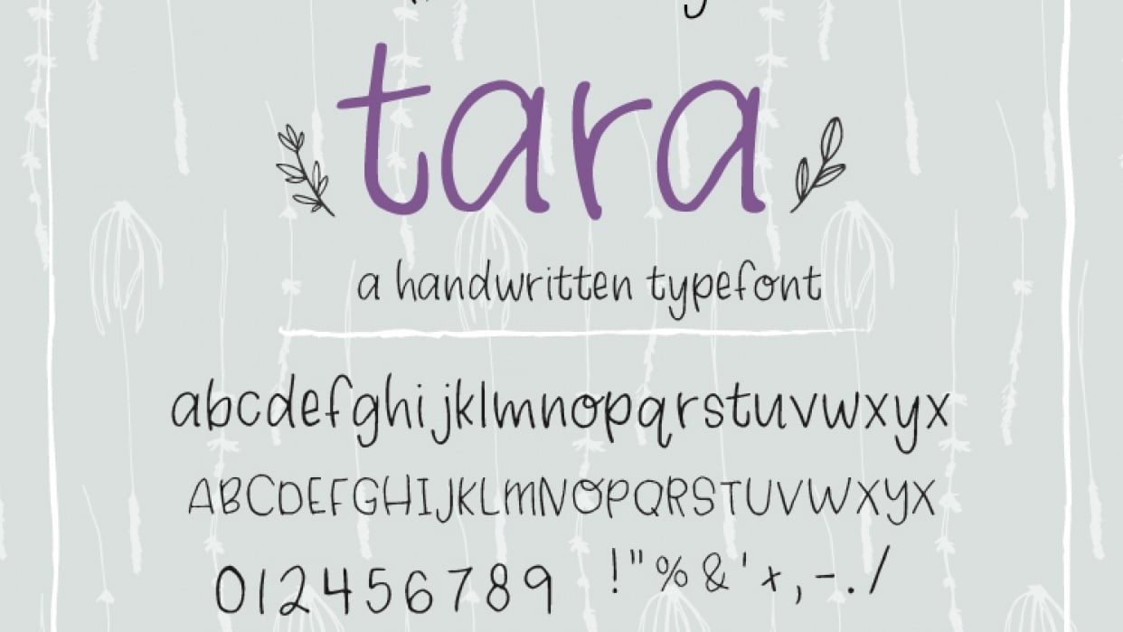 TARA'S FONT - student project