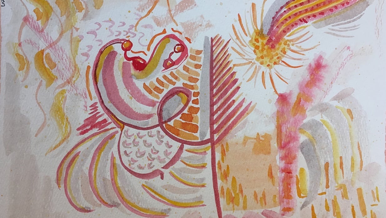 Deb's Abstract Watercolor - student project