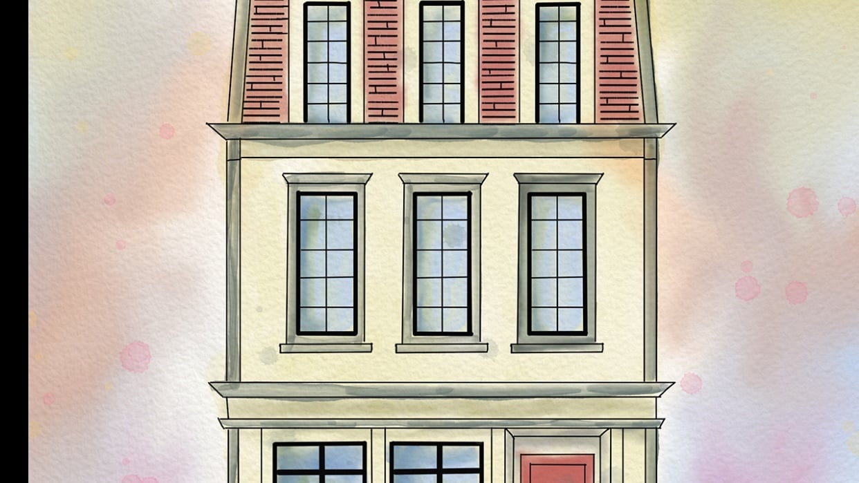 Digital watercolor painting - student project
