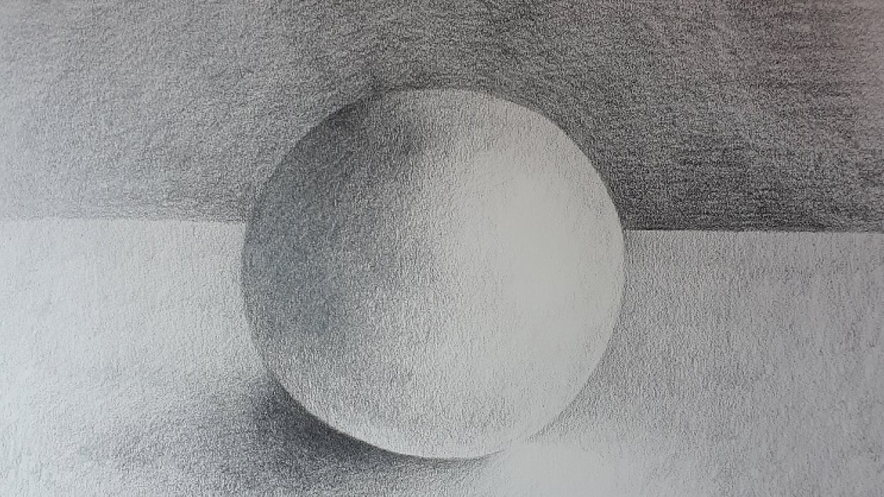 Drawing & Shading. A ball. - student project
