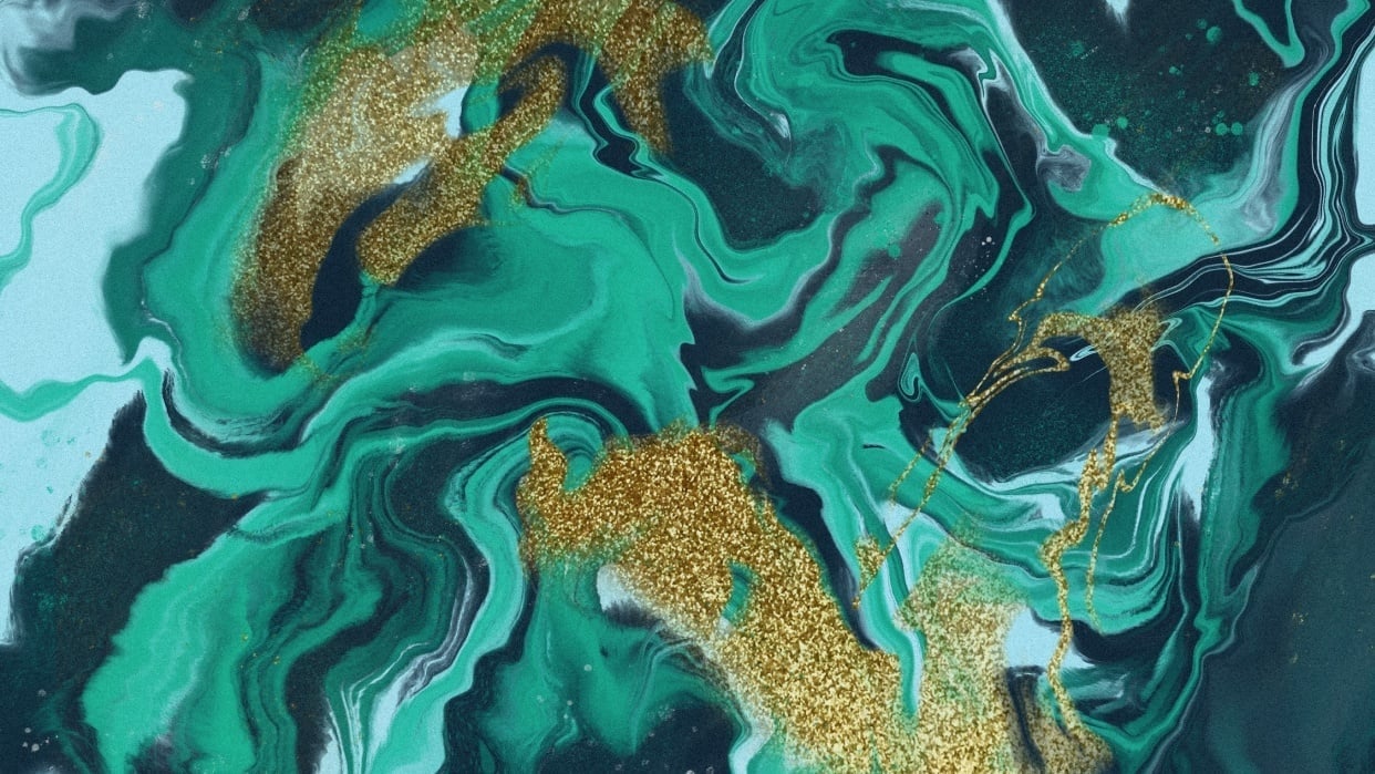 Green and glitter - student project