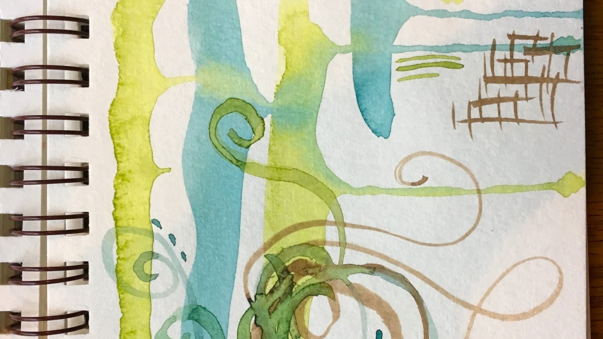 Abstract paintings: Unplanned & Planned - student project