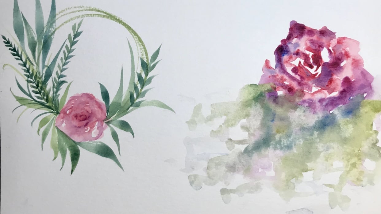 Exploring Watercolor - student project