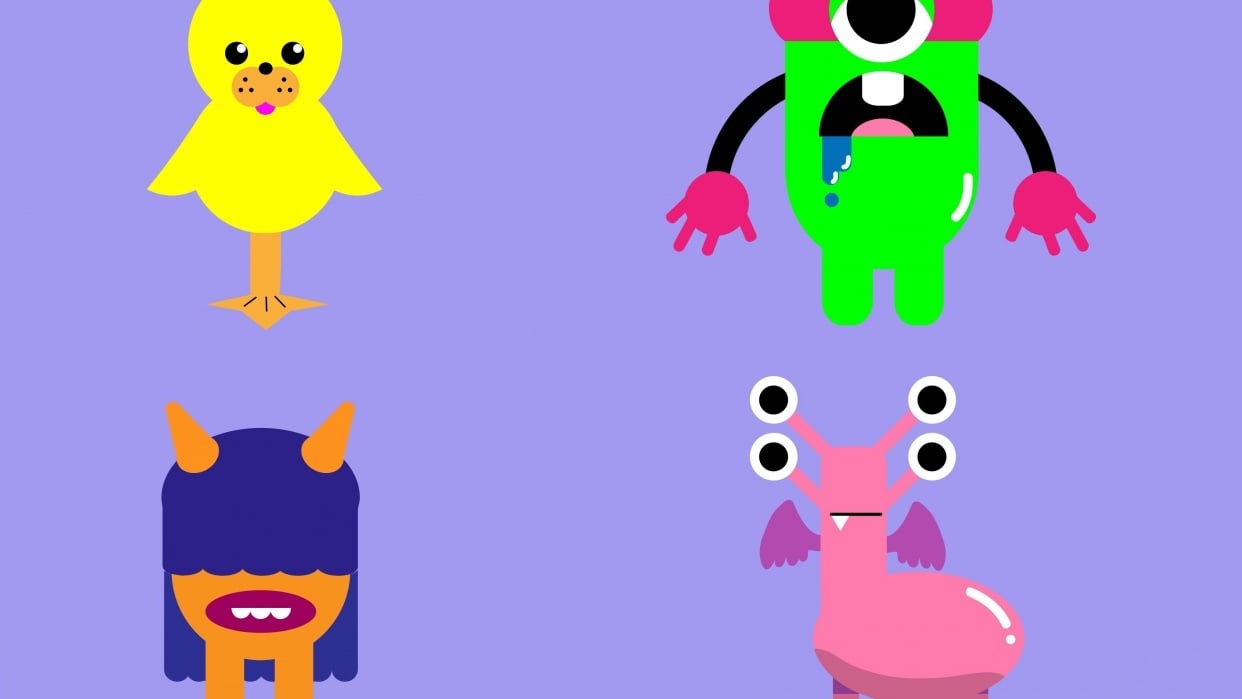 Cartoony Creatures - student project