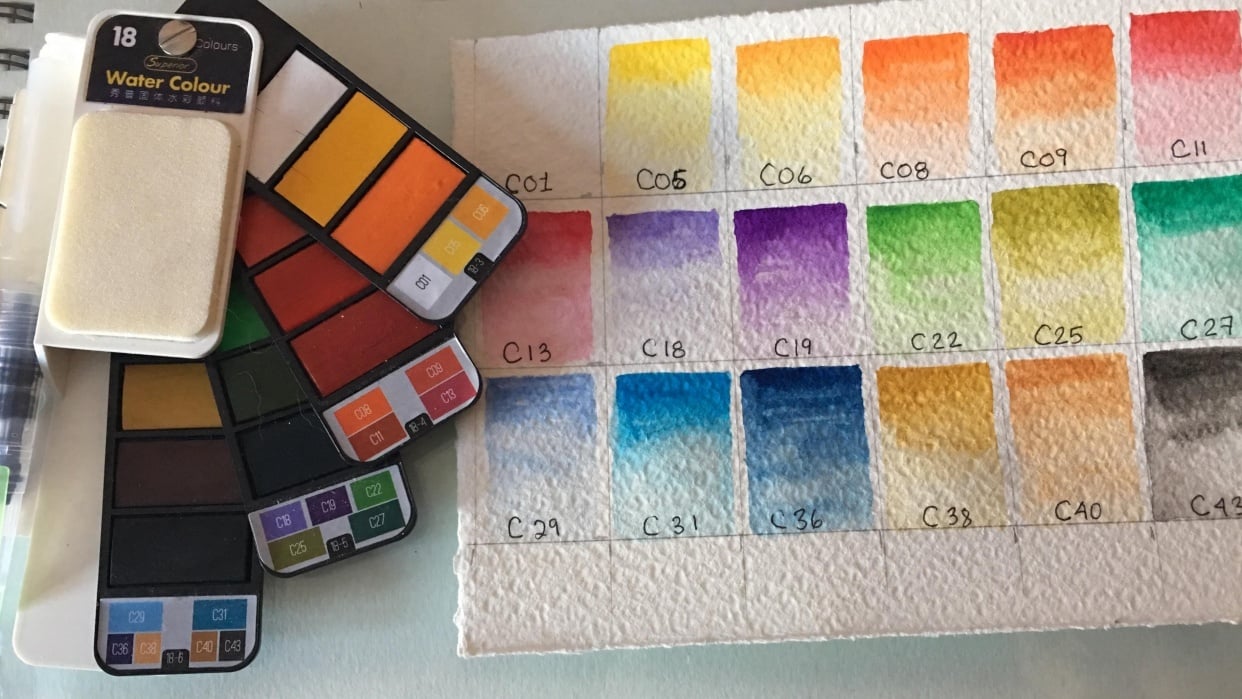 My collection of watercolor - student project