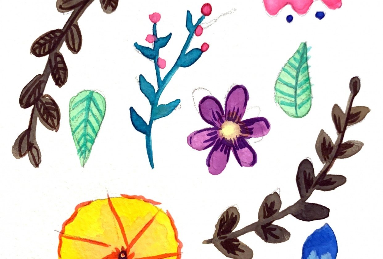 Flower doodles - student project