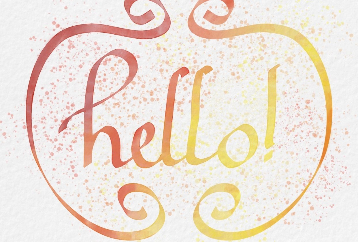 Watercolor Greeting - student project