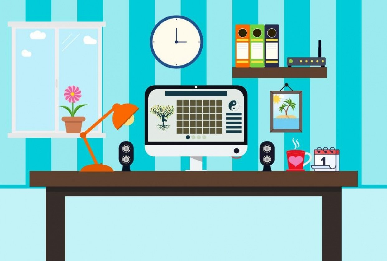 Flat Design Office - student project