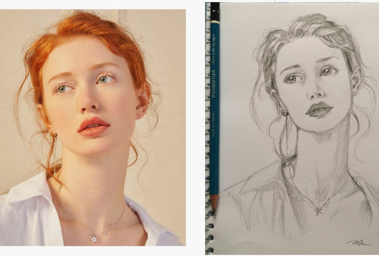 My first portrait - student project