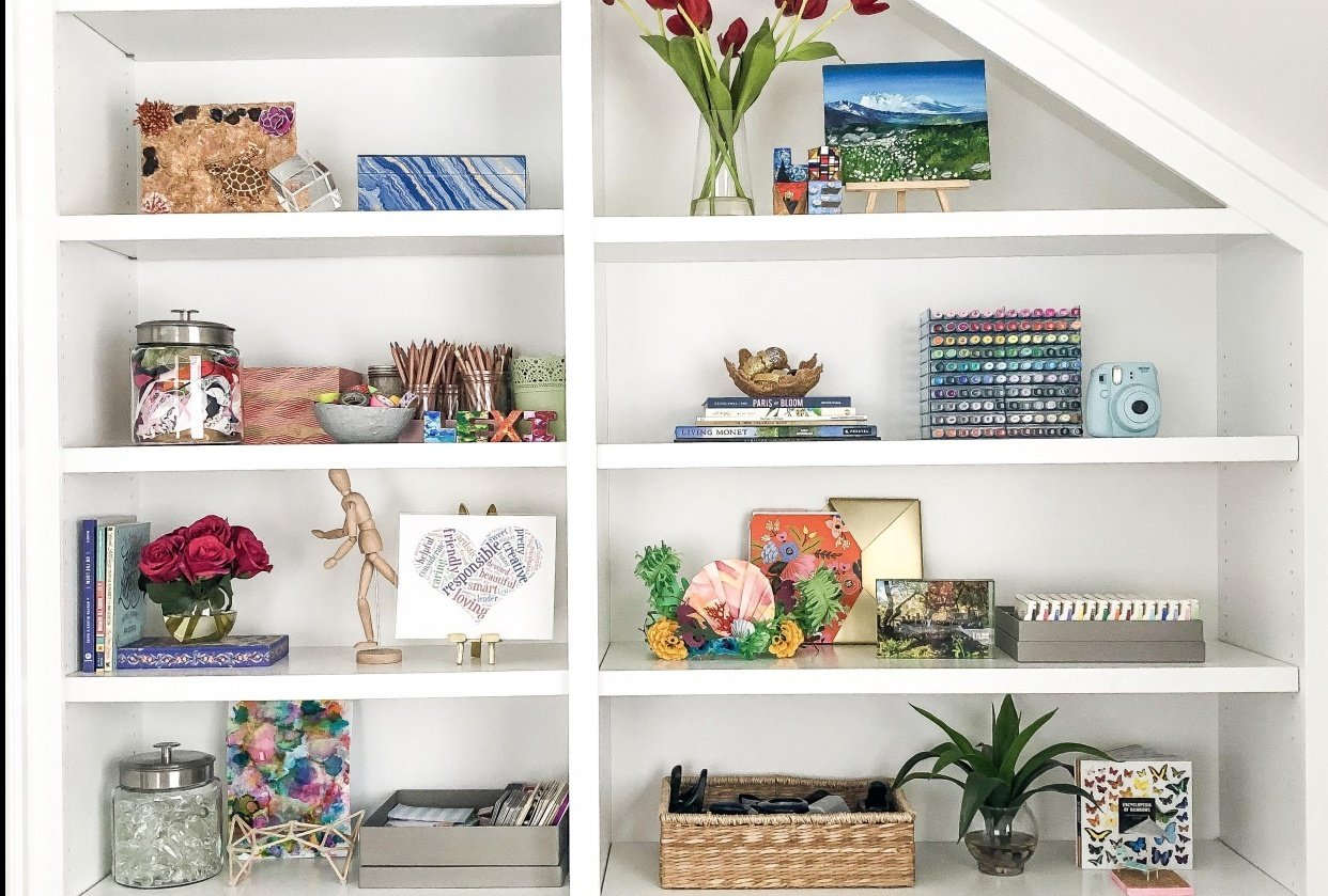 My Art Studio Shelves - student project