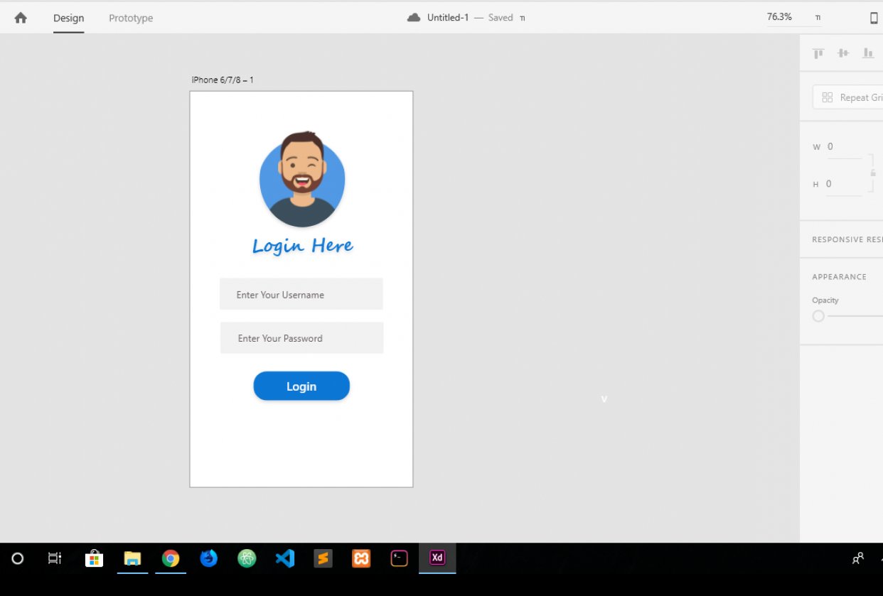 Desing simple Login form - student project
