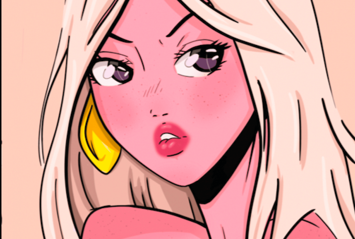Blonde girl - student project