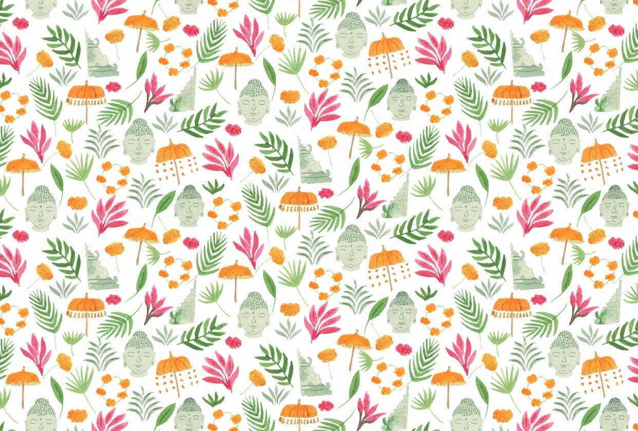Bali inspired pattern - student project