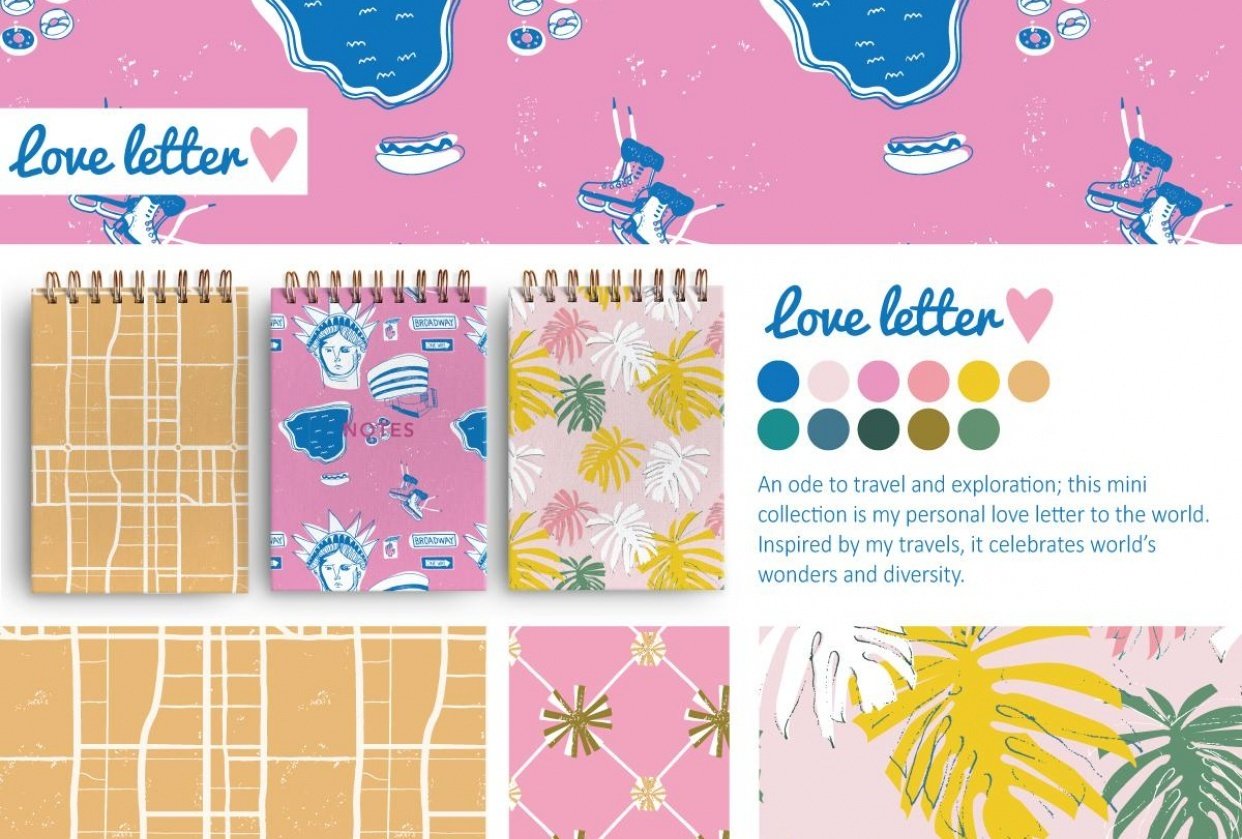 Mini collection design sheet - student project