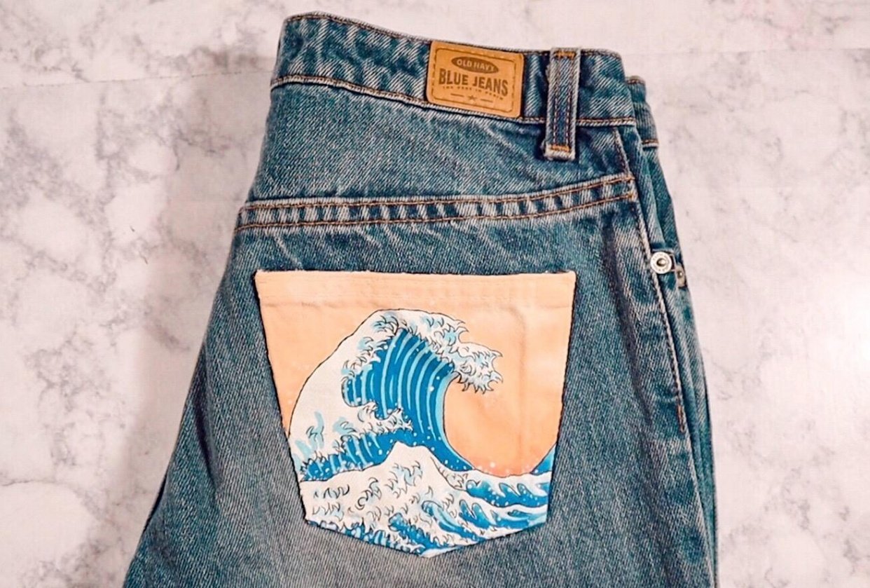 How to Paint on Jeans: Fun & Unique Artwork - student project