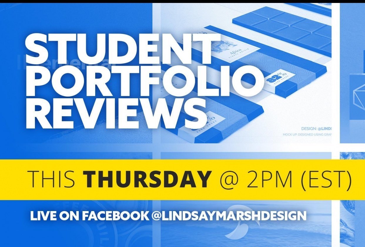 Live Video Where I review 40+ Student Portfolios - student project