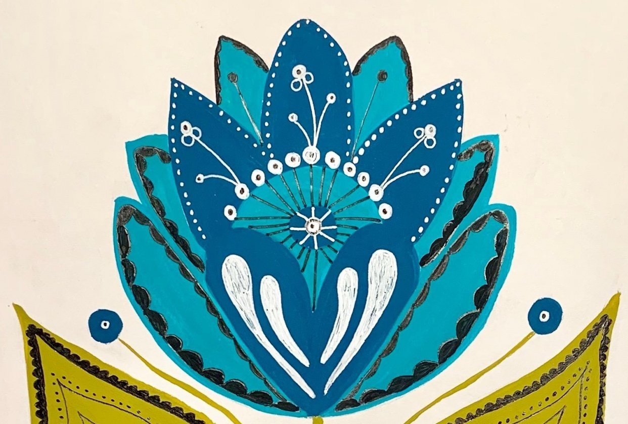 Folk Art Flowers - student project