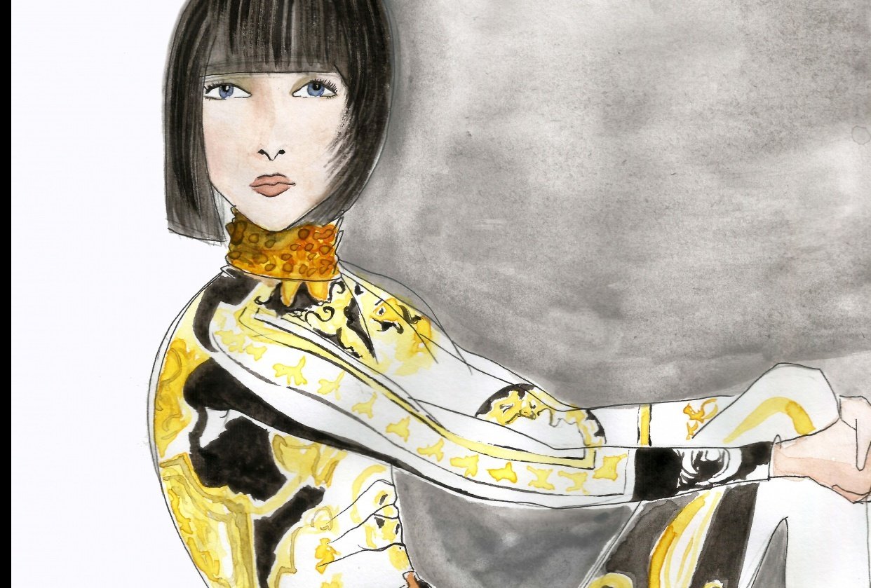 Fashion watercolor illustration - student project