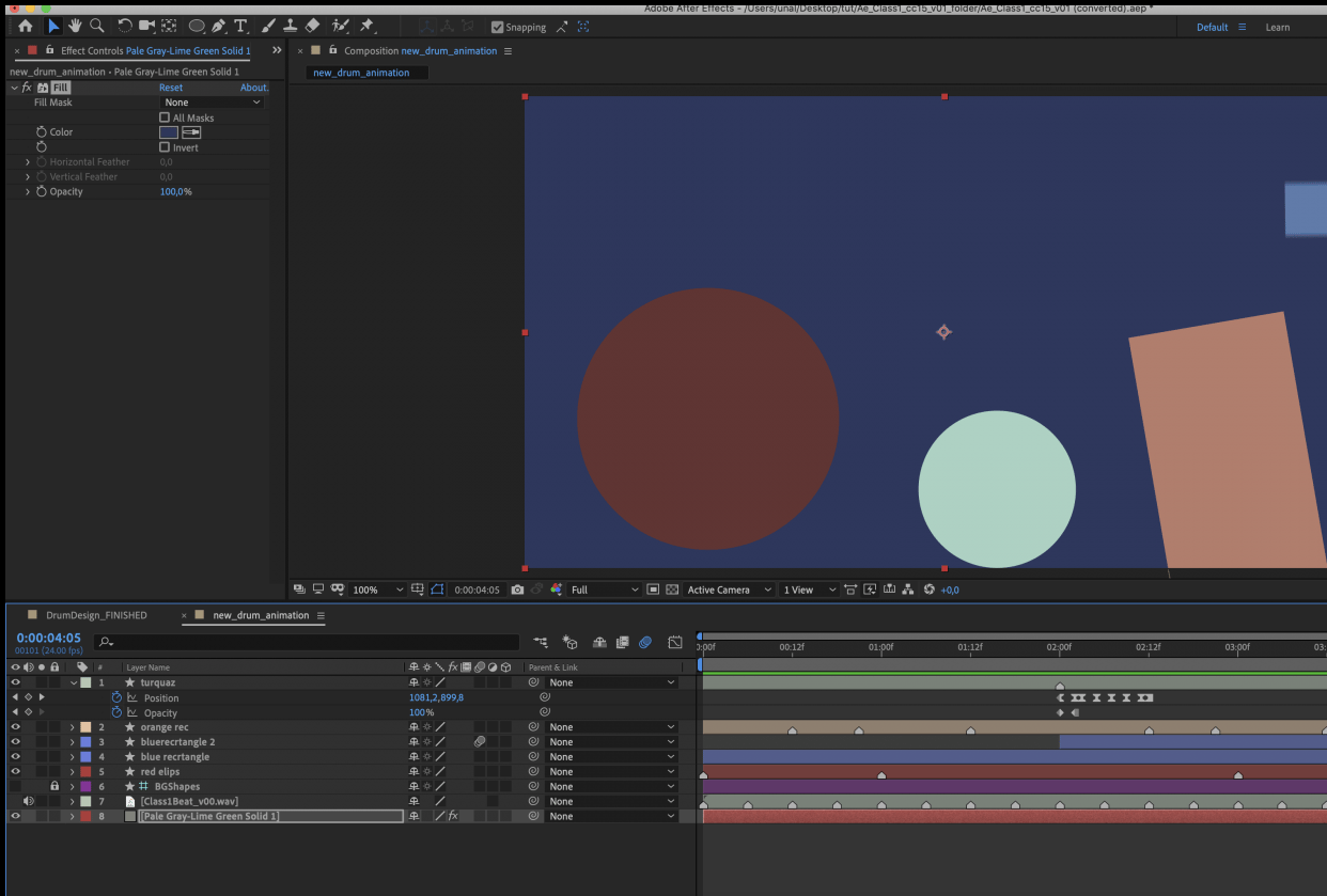 Drums_Animation - student project