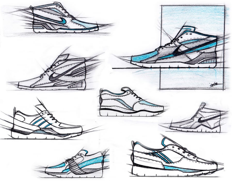 Sneakerology pre-sketches - student project