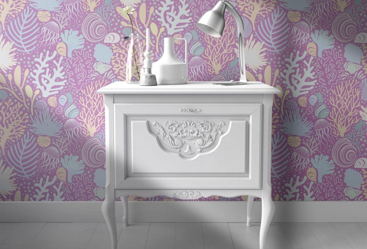 Coral and Sea Life Wallpaper - student project