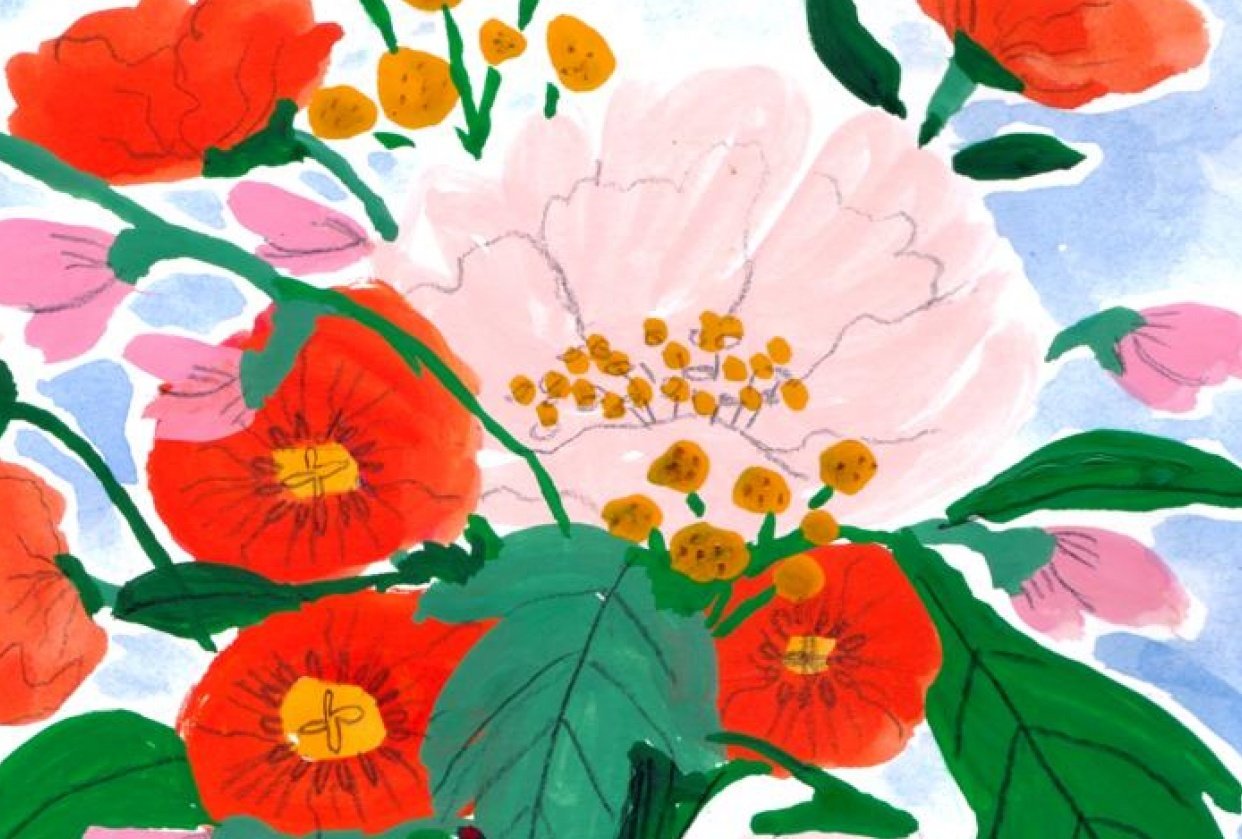 Gouache Flowers Skillshare Student Project