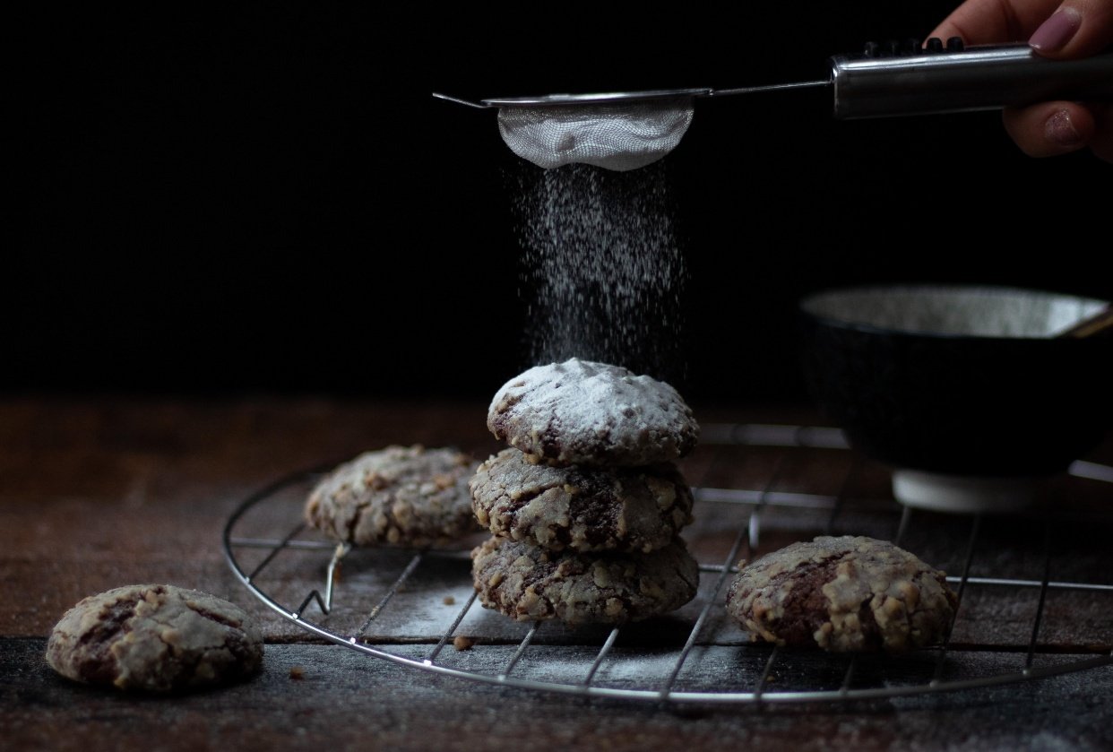 Chocolate, banana and pecan cookies - student project
