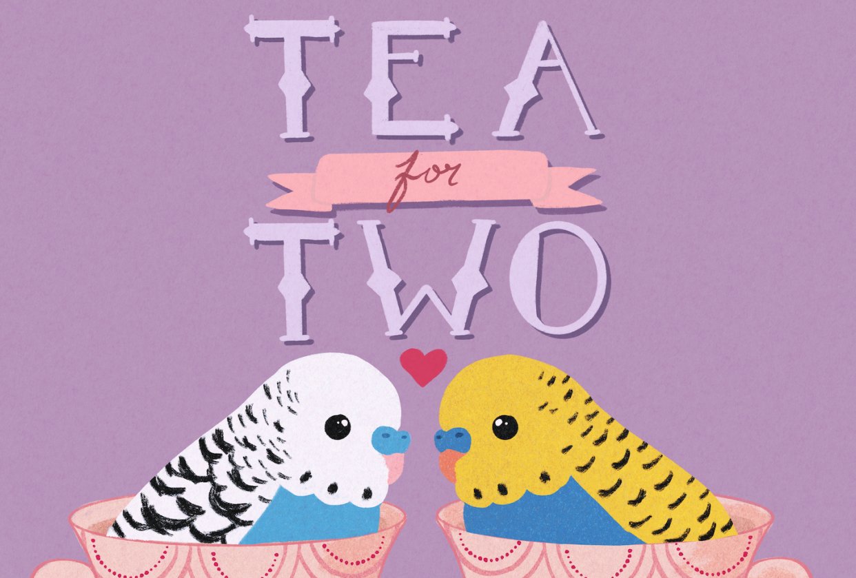 tea for two love birds Skillshare Student Project