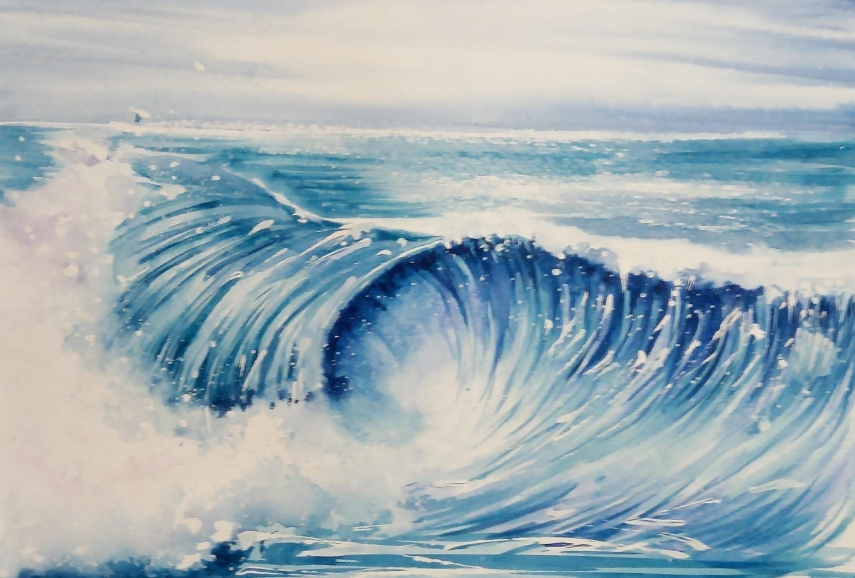 Watercolor Ocean Waves | Skillshare Student Project