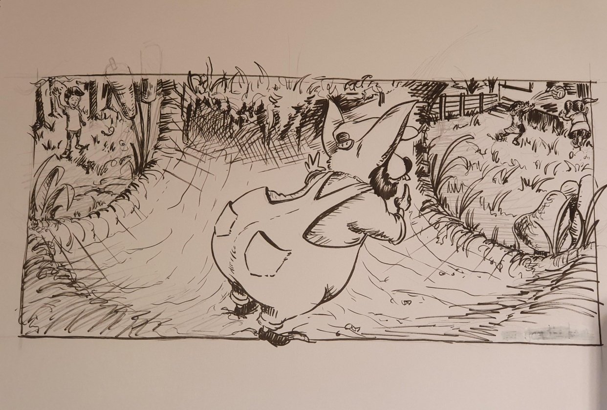 Willie Wombat travels through the magic tunnel... - student project