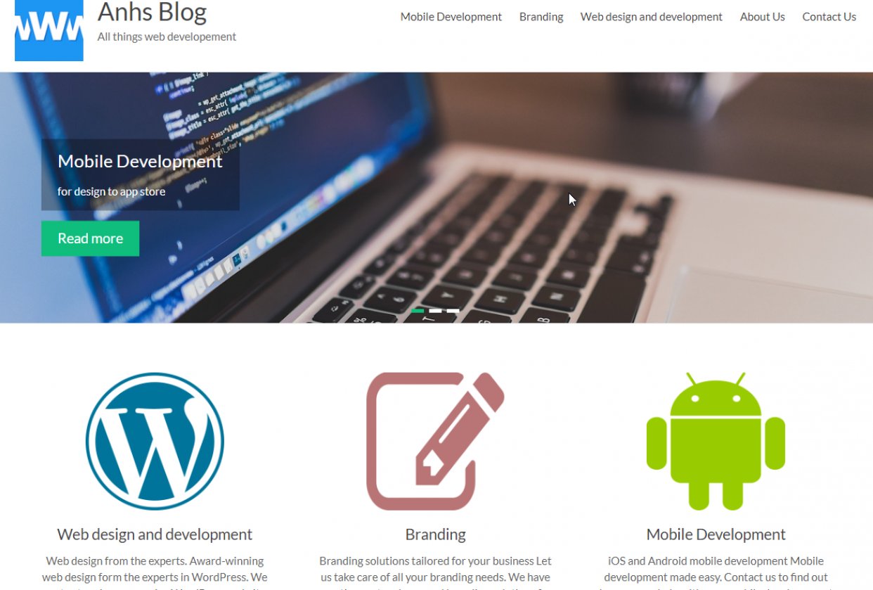Web dev blog - student project