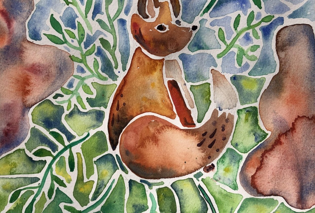 Fox in the garden - student project
