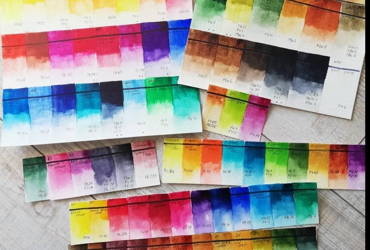 Watercolor collection swatch - student project