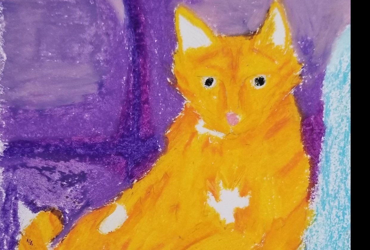 Orange Puddle Cat - student project