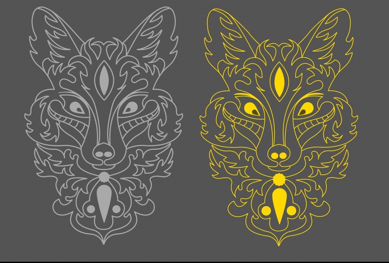 Affinity Designer Pen Tool Fox - student project