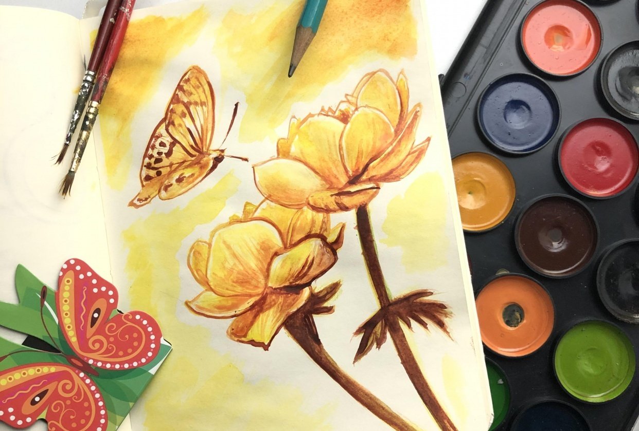 Nature Watercolor - student project