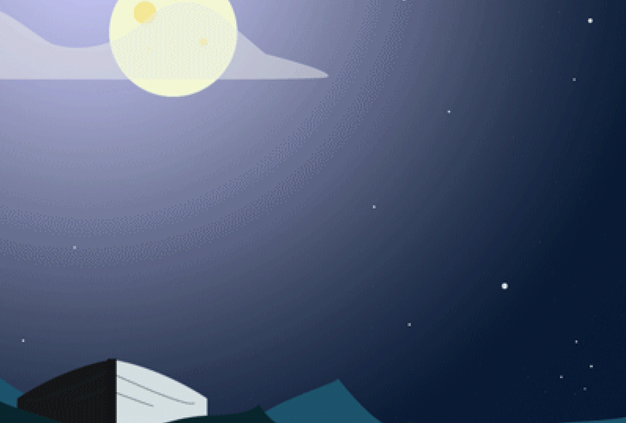 Ocean at Night GIF - student project