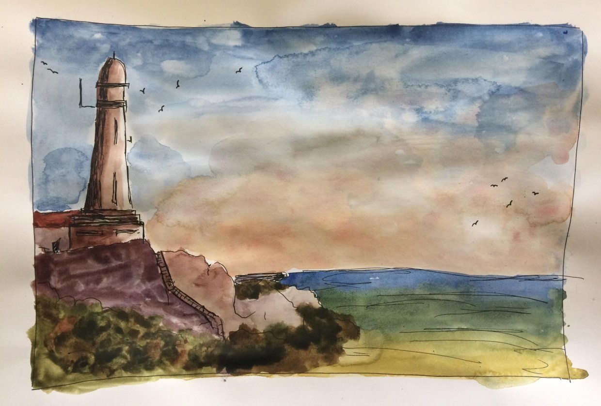 Watercolor landscapes practice - student project