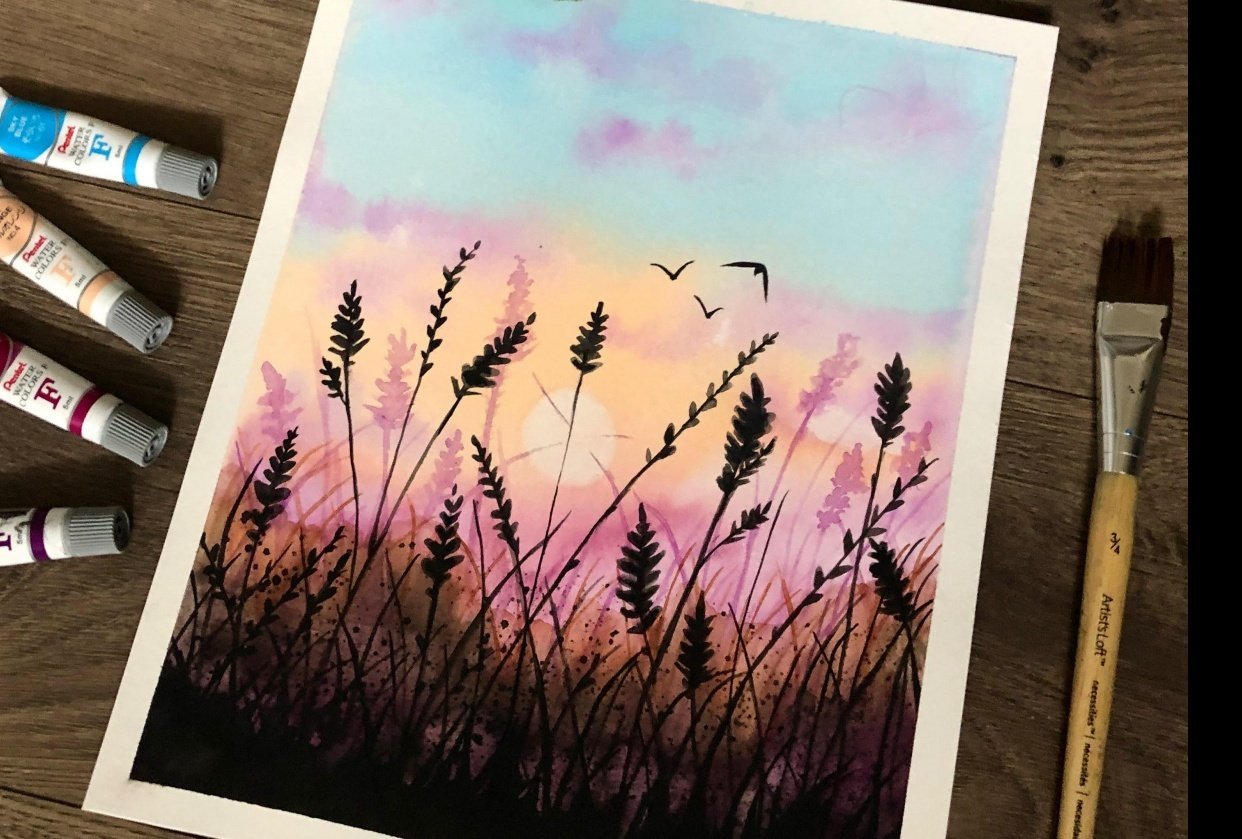 This is my first ever #100dayproject with watercolors - student project