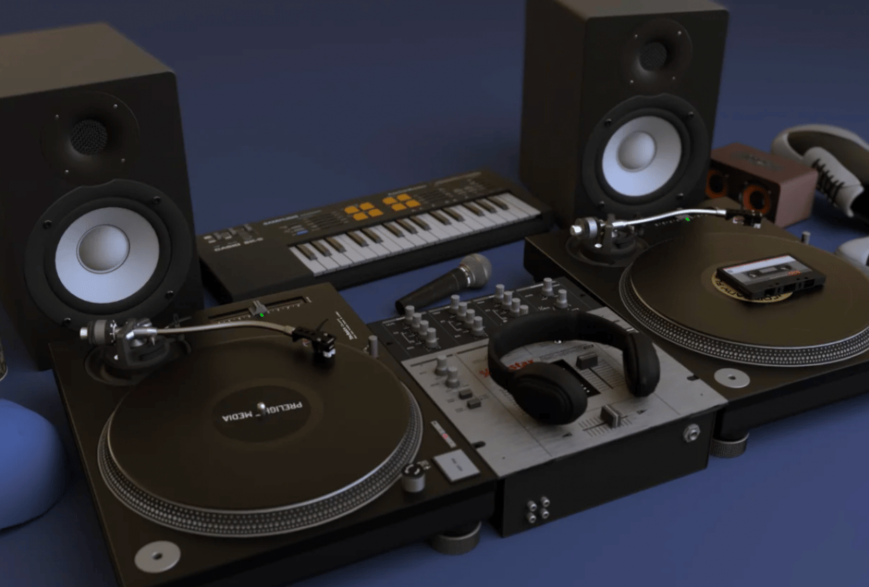 Turntable Setup 3D Render Skillshare Student Project
