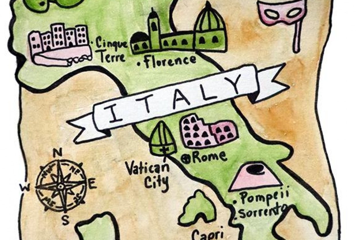 Map of Italy Skillshare Student Project