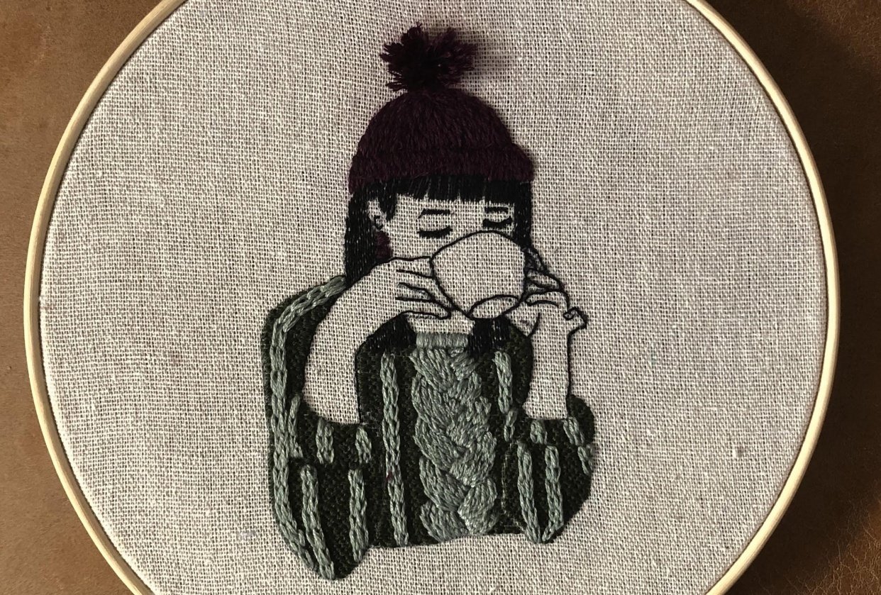 Woman Drinking Coffee - student project