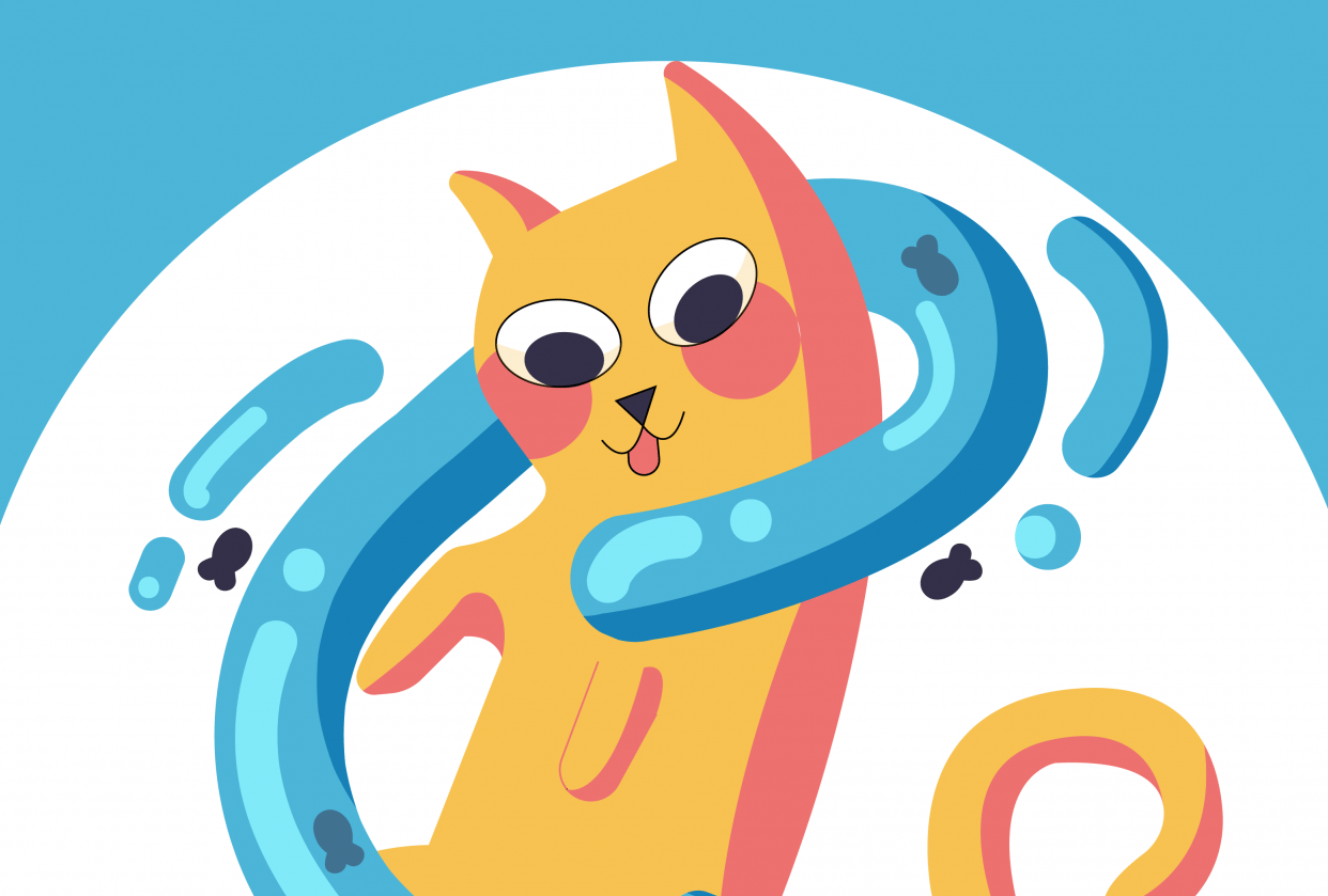 cat and fish Skillshare Student Project