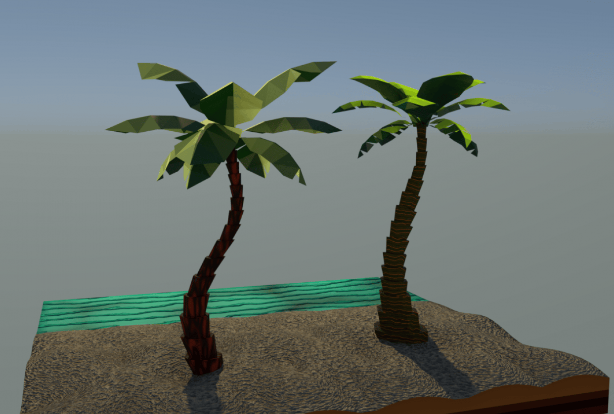 Palm Trees at the Beach - student project