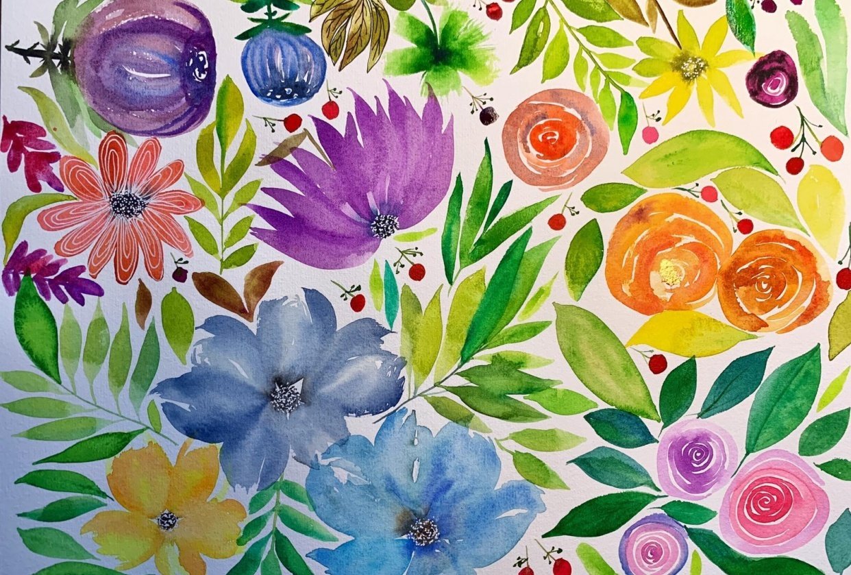 Floral Art class Skillshare Student Project