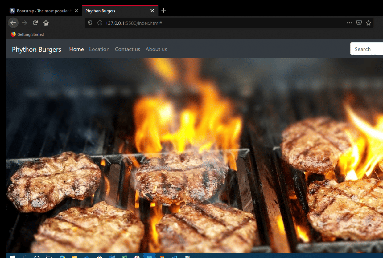 phython burgers - student project