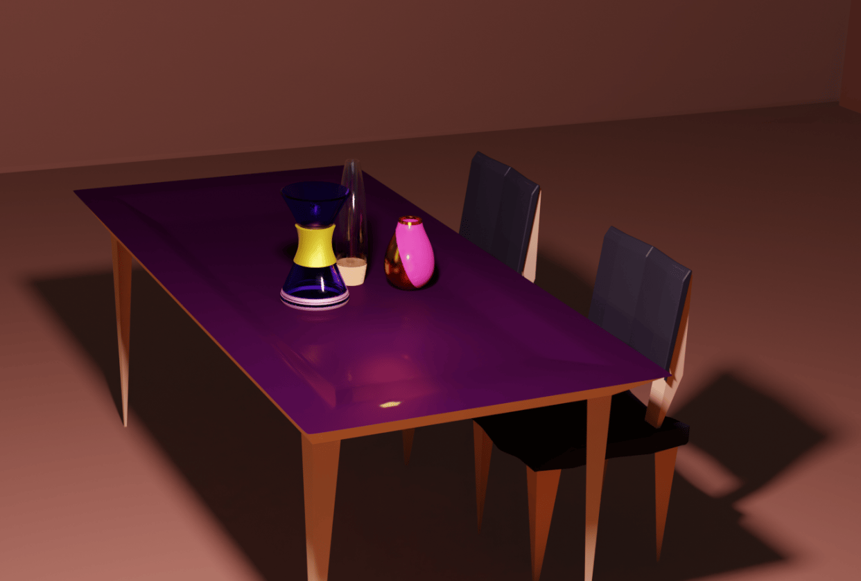 Not so Kindergarten Table and Chairs (And some Vases) - student project